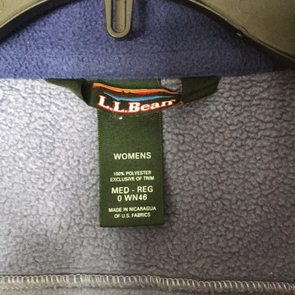 L.L. bean fleece zip up fall winter jacket with synch waist size medium - Picture 7 of 12